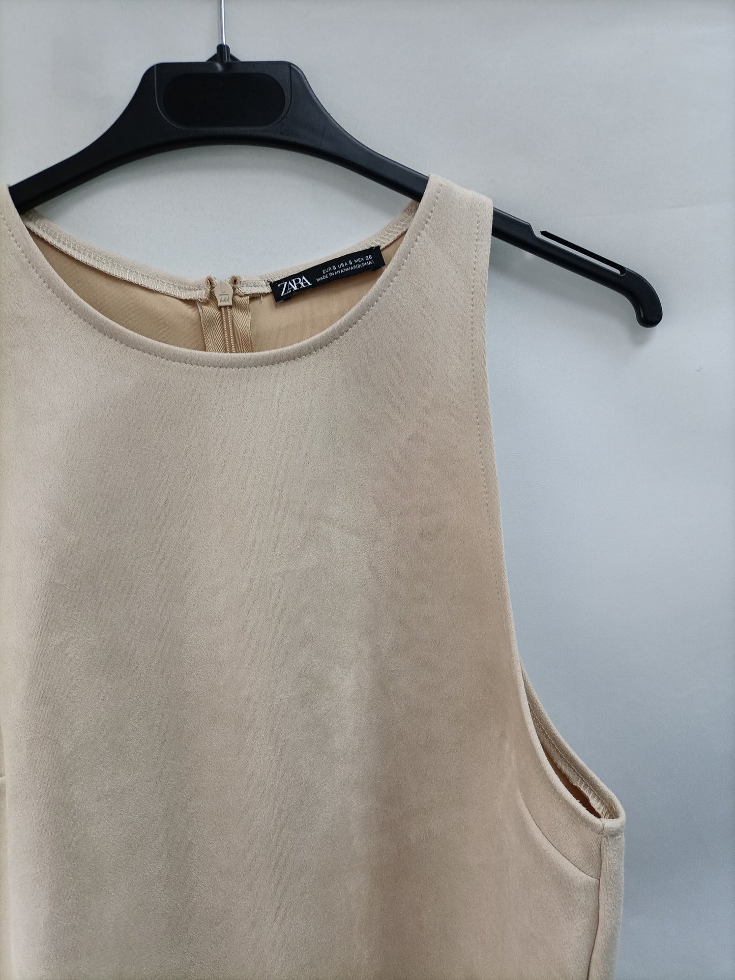 ZARA. Top antelina beige T.s