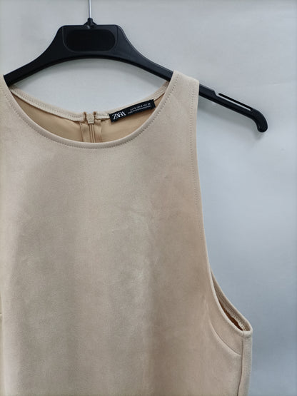 ZARA. Top antelina beige T.s