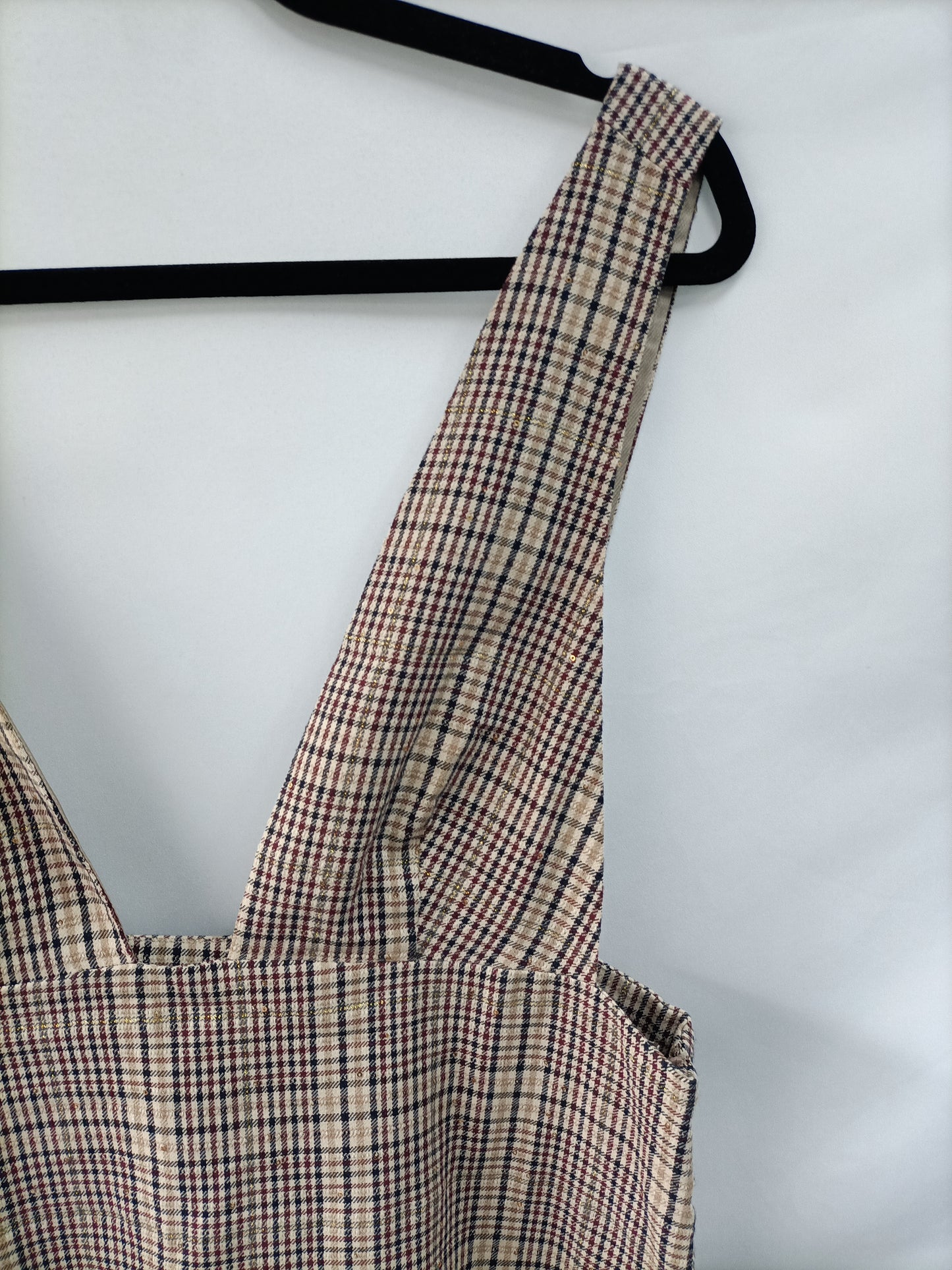 ZARA. Pichi cuadros marrones T.l