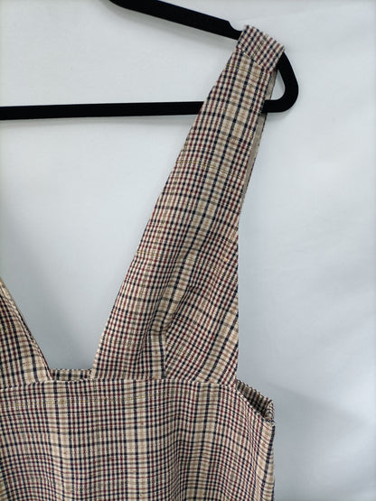 ZARA. Pichi cuadros marrones T.l