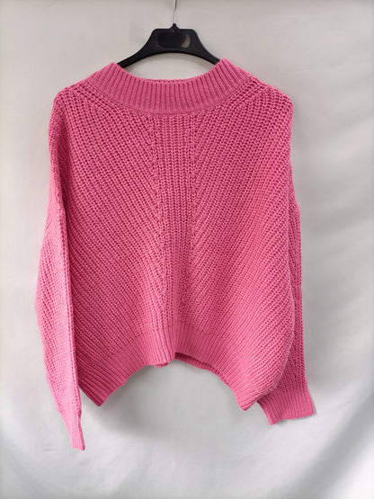 MANGO. Jersey rosa cortito  T.s