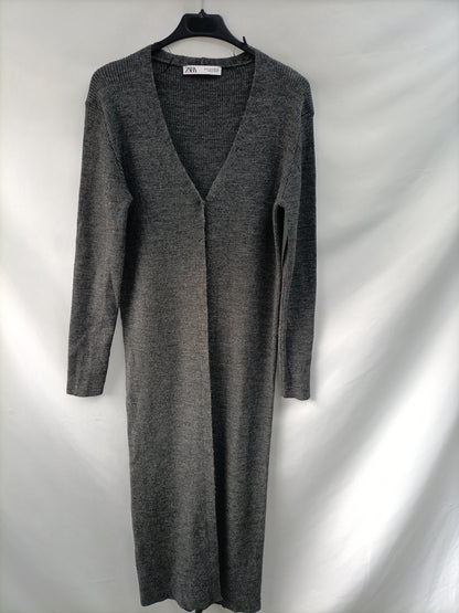 MARKET.ZARA. Cárdigan largo gris  T.m