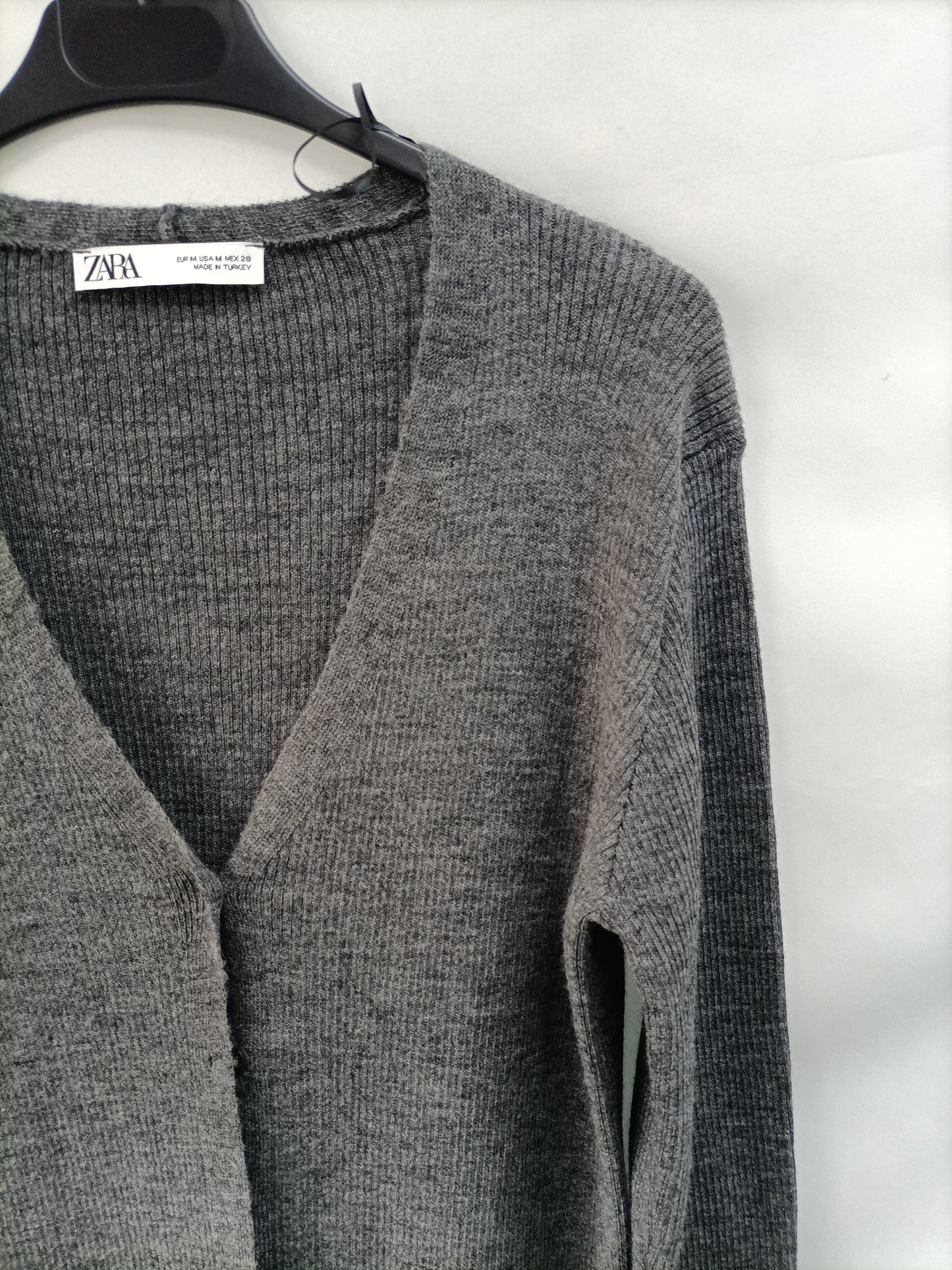 MARKET.ZARA. Cárdigan largo gris  T.m