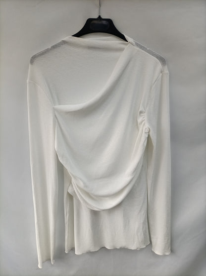 SFERA. Top blanco cruzado T.l
