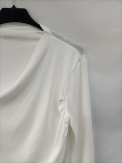 SFERA. Top blanco cruzado T.l