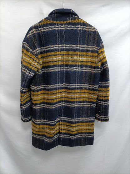 ZARA. Abrigo de cuadros T.m