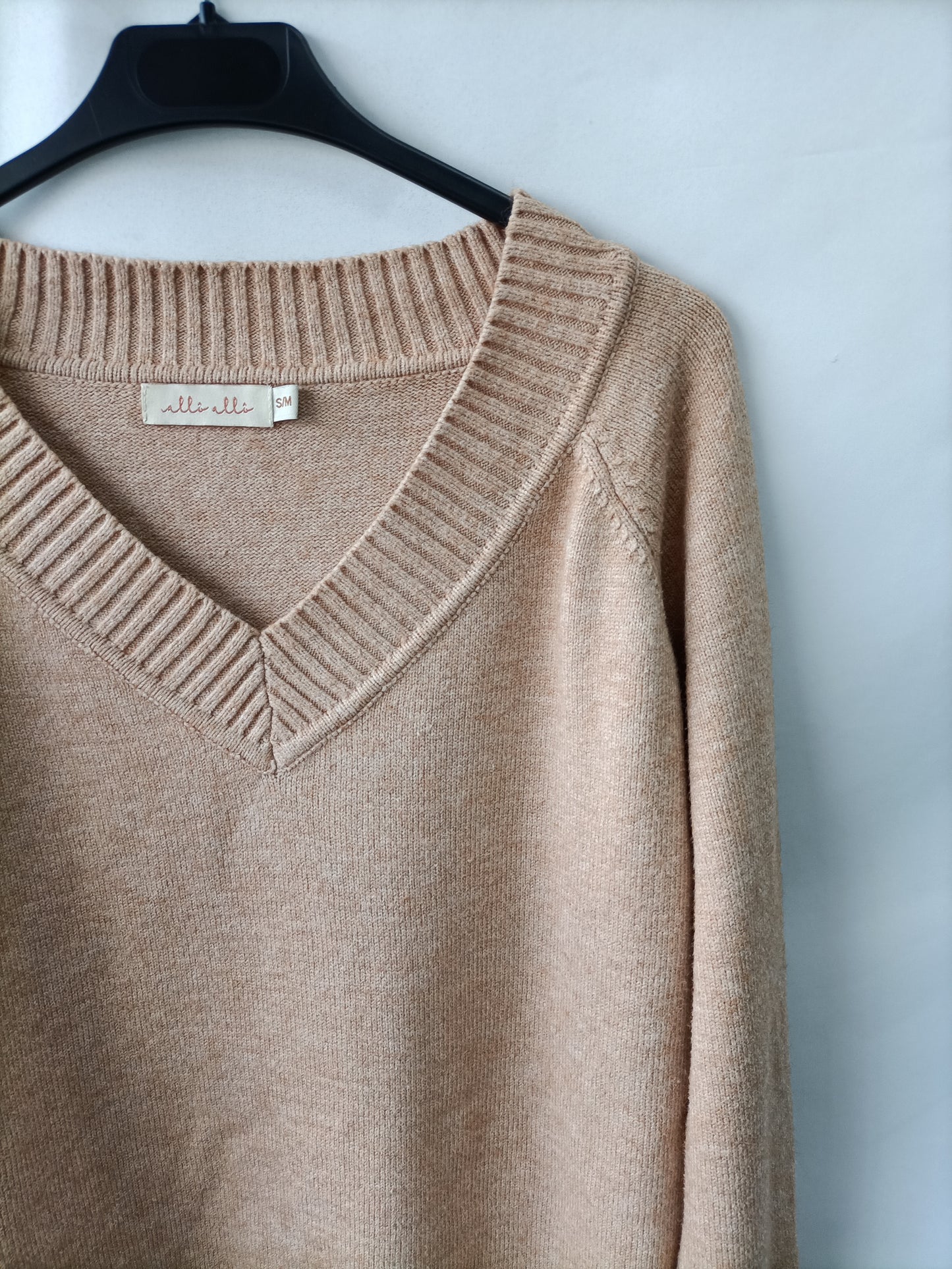 ALLO ALLO. Jersey  de punto beige T.s/m