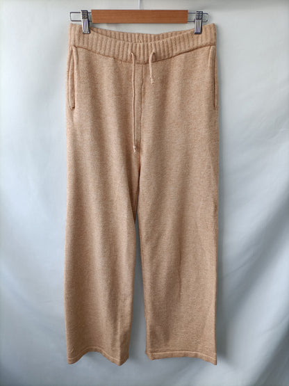 ALLO ALLO. Pantalón beige de punto T.s/m