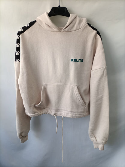 LEFTIES. Cropped beige Ts sweatshirt