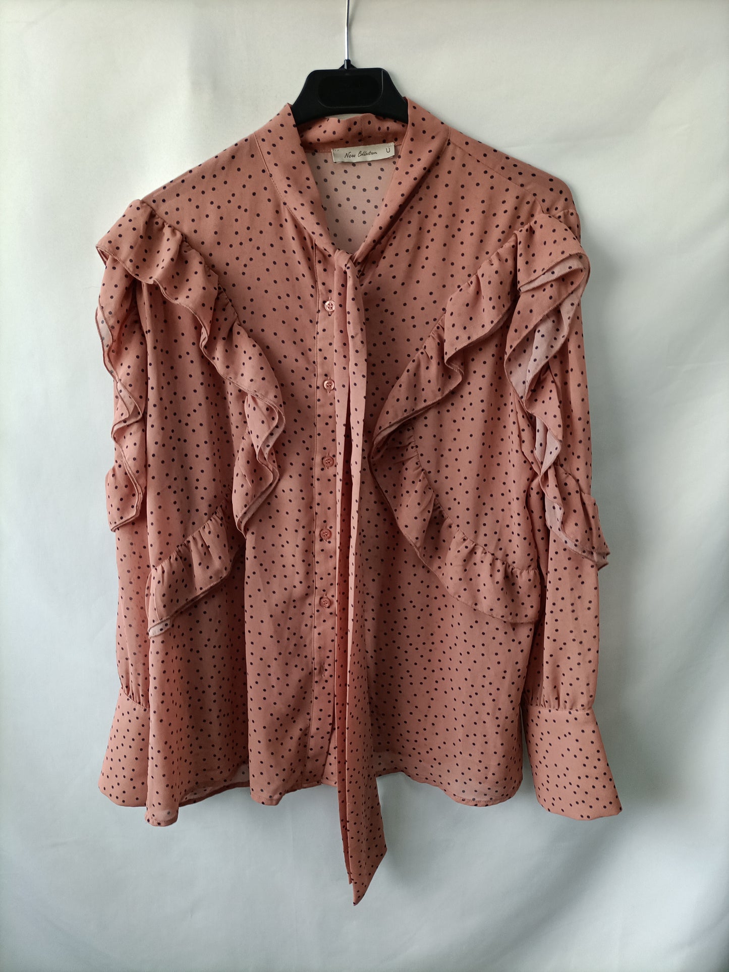NEW COLLECTION. Blusa rosa lunares T.u(s/m)