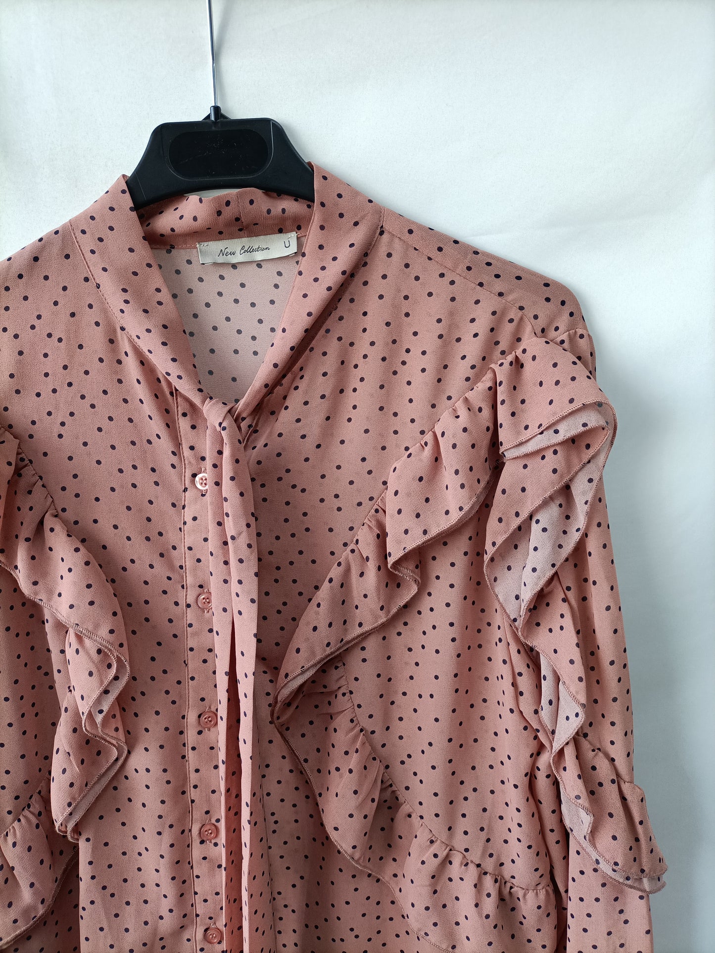NEW COLLECTION. Blusa rosa lunares T.u(s/m)