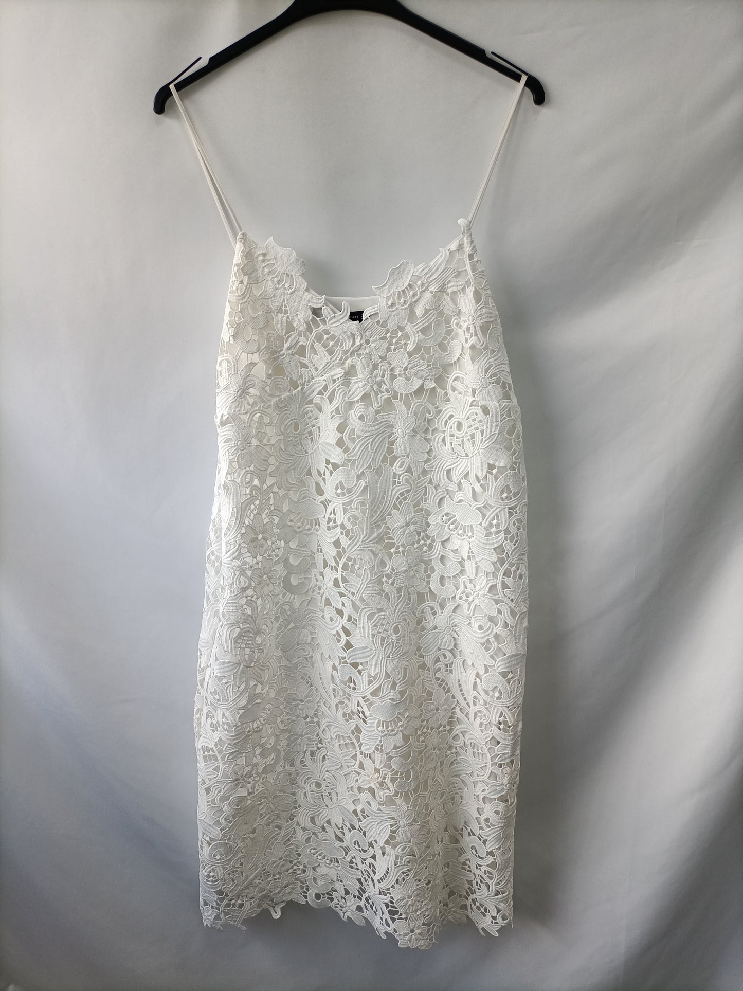 ZARA. Vestido midi encaje T.s