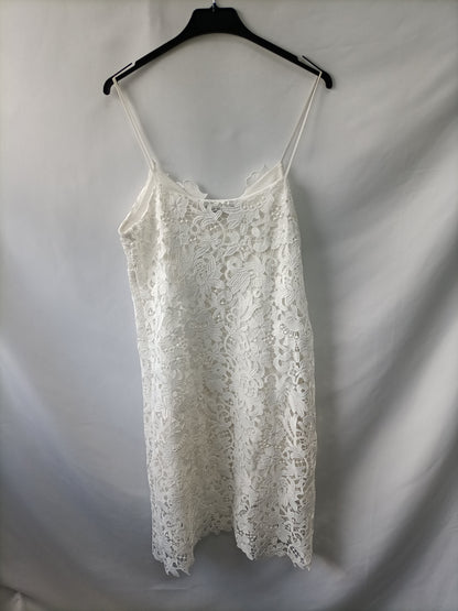 ZARA. Vestido midi encaje T.s