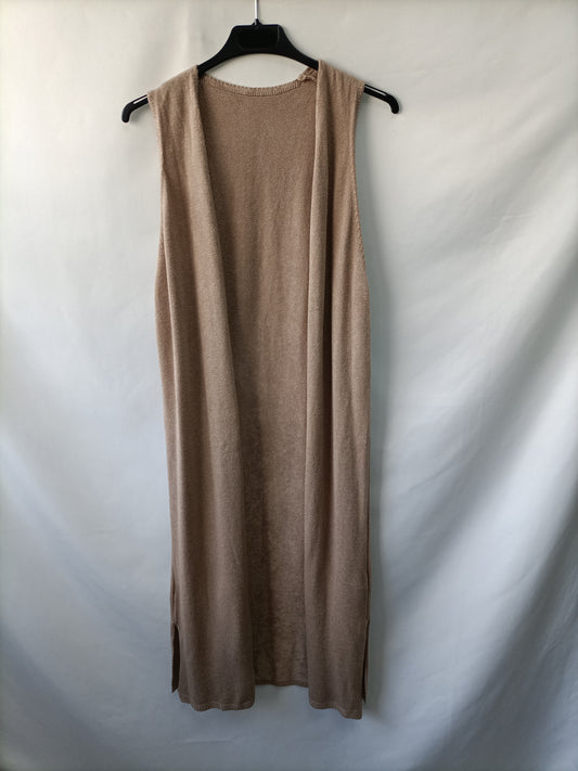 OTRAS. Chaleco abierta beige T.u(m)