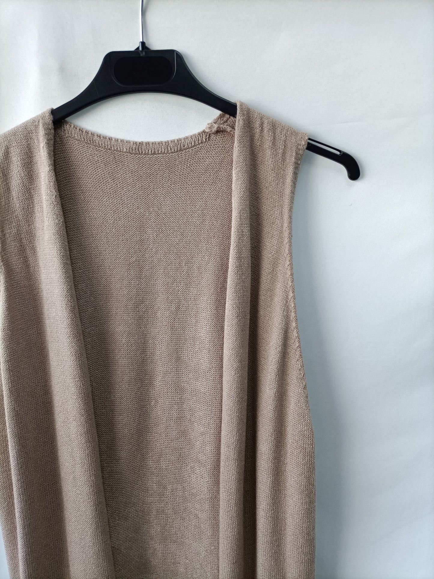 OTRAS. Chaleco abierta beige T.u(m)