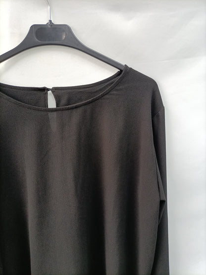 OTRAS. Blusa negra fluida T.l