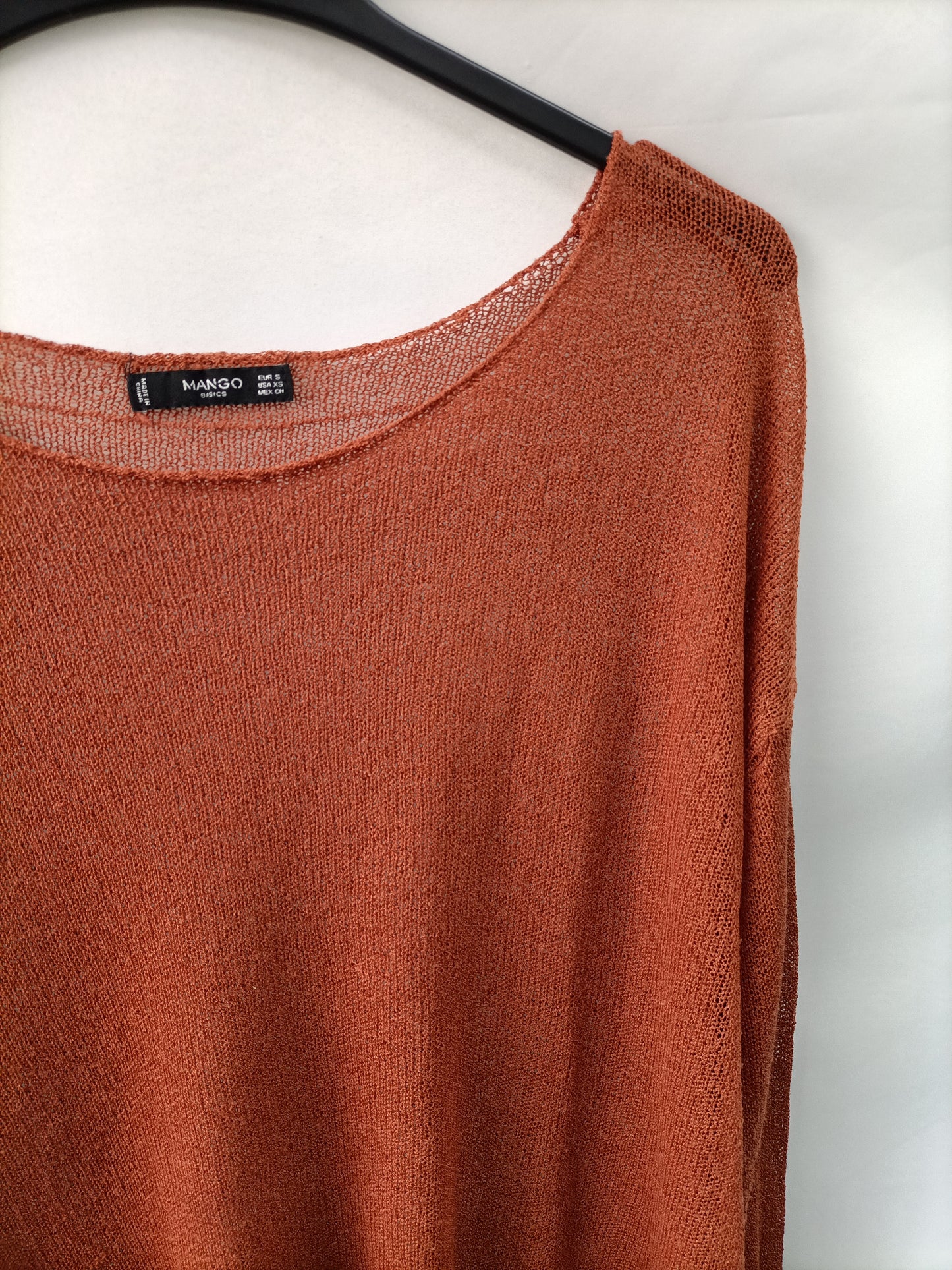 MANGO. Jersey fino teja T.s