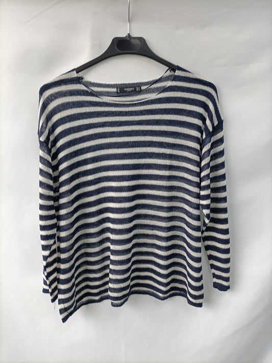 MANGO. Jersey fino rayas T.s