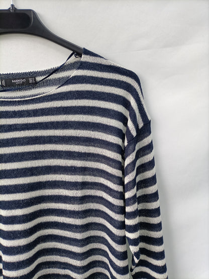 MANGO. Jersey fino rayas T.s