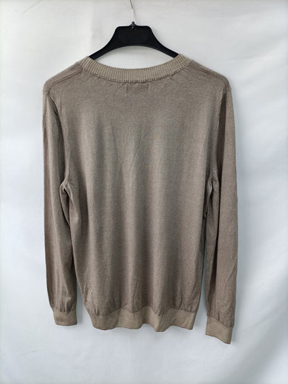 FALCONERI.Jersey beige oscuro cashmere T.s