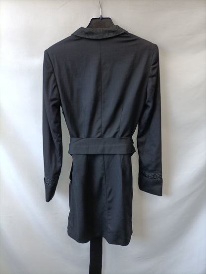 PINKO. Black dress with bow, size S/M