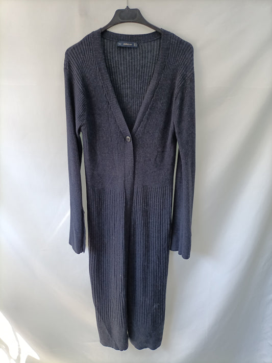 ZARA. Cardigan azul marino  canale T.s