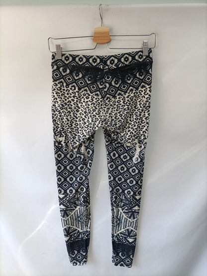 STRADIVAIRUS. Leggins azules etnico T.s