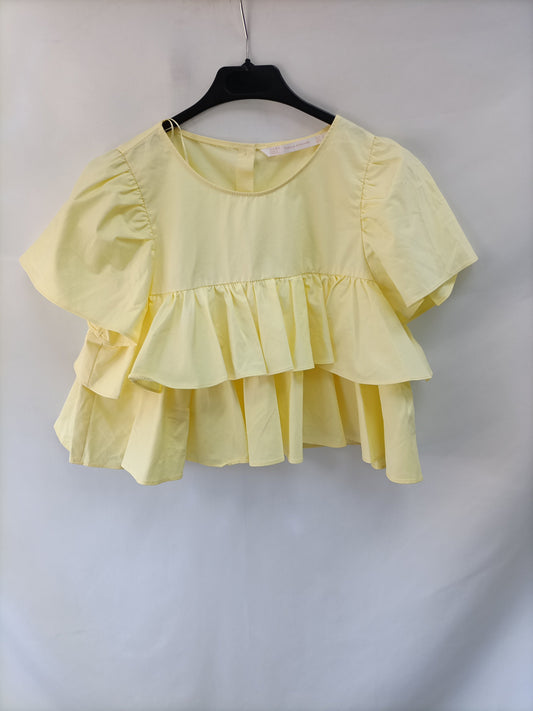 ZARA.Top volantes T.xs