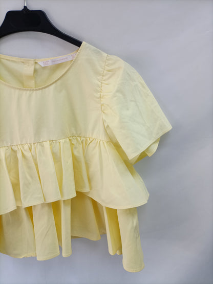ZARA.Top volantes T.xs