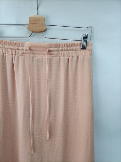VILA.Falda nude larga T.m