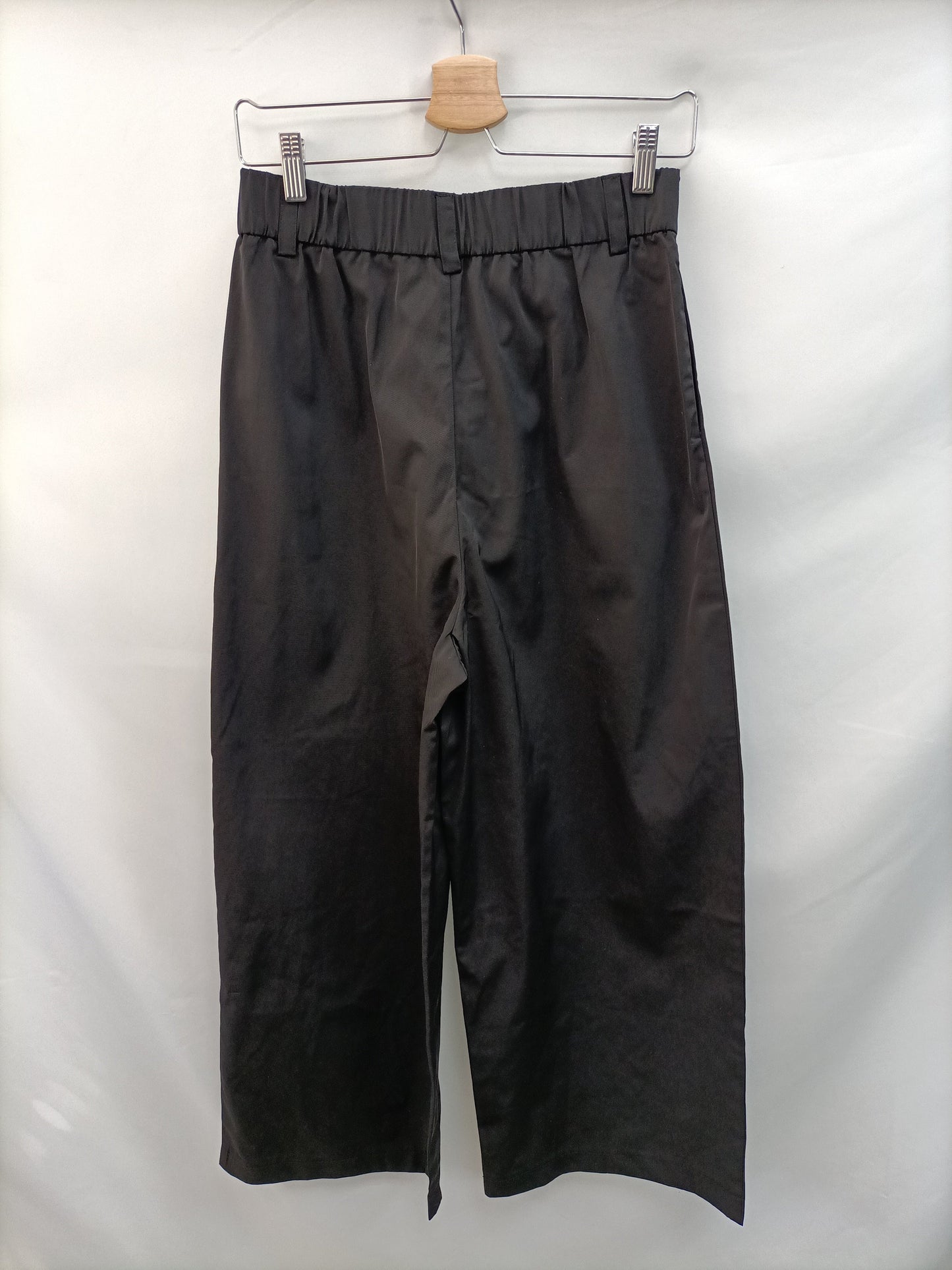 ZARA.Pantalones culottes negro T.m