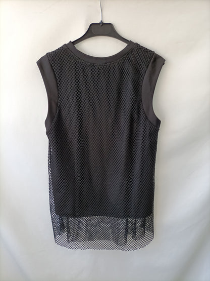 ZARA. Black mesh top TL