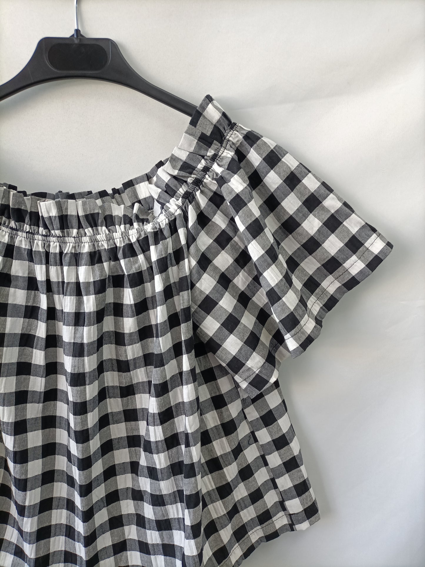 MANGO. Top cuadros vichi T.xs