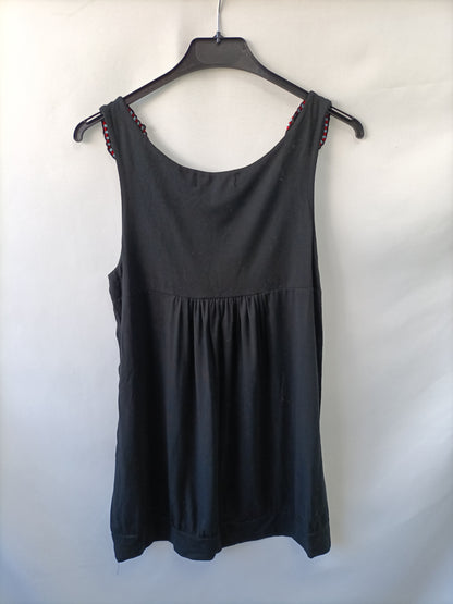 ROSA COROMINAS. Top cuello abalorios T.l