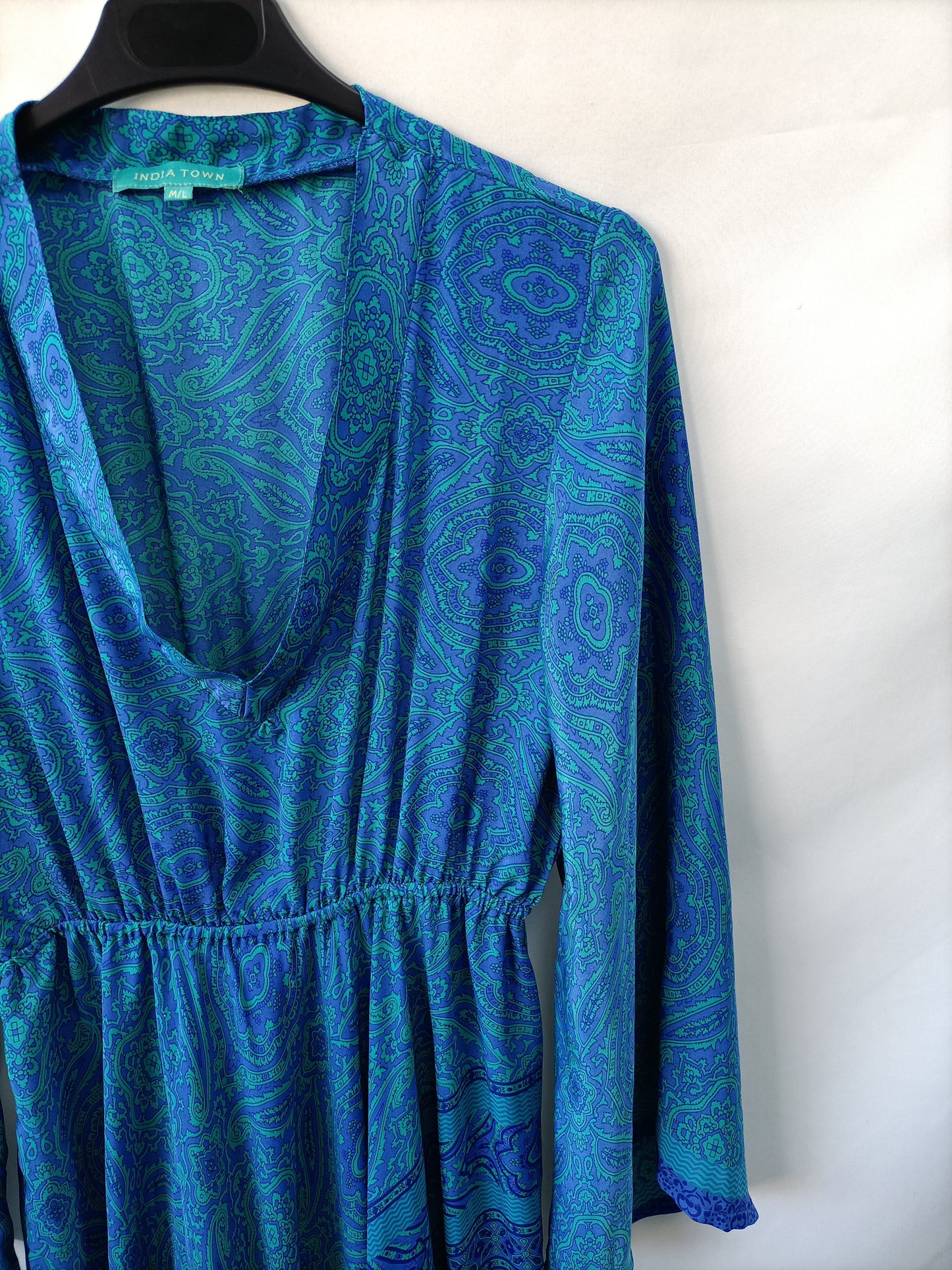 INDIA TOWN. Vestido largo amebas  T.m/l