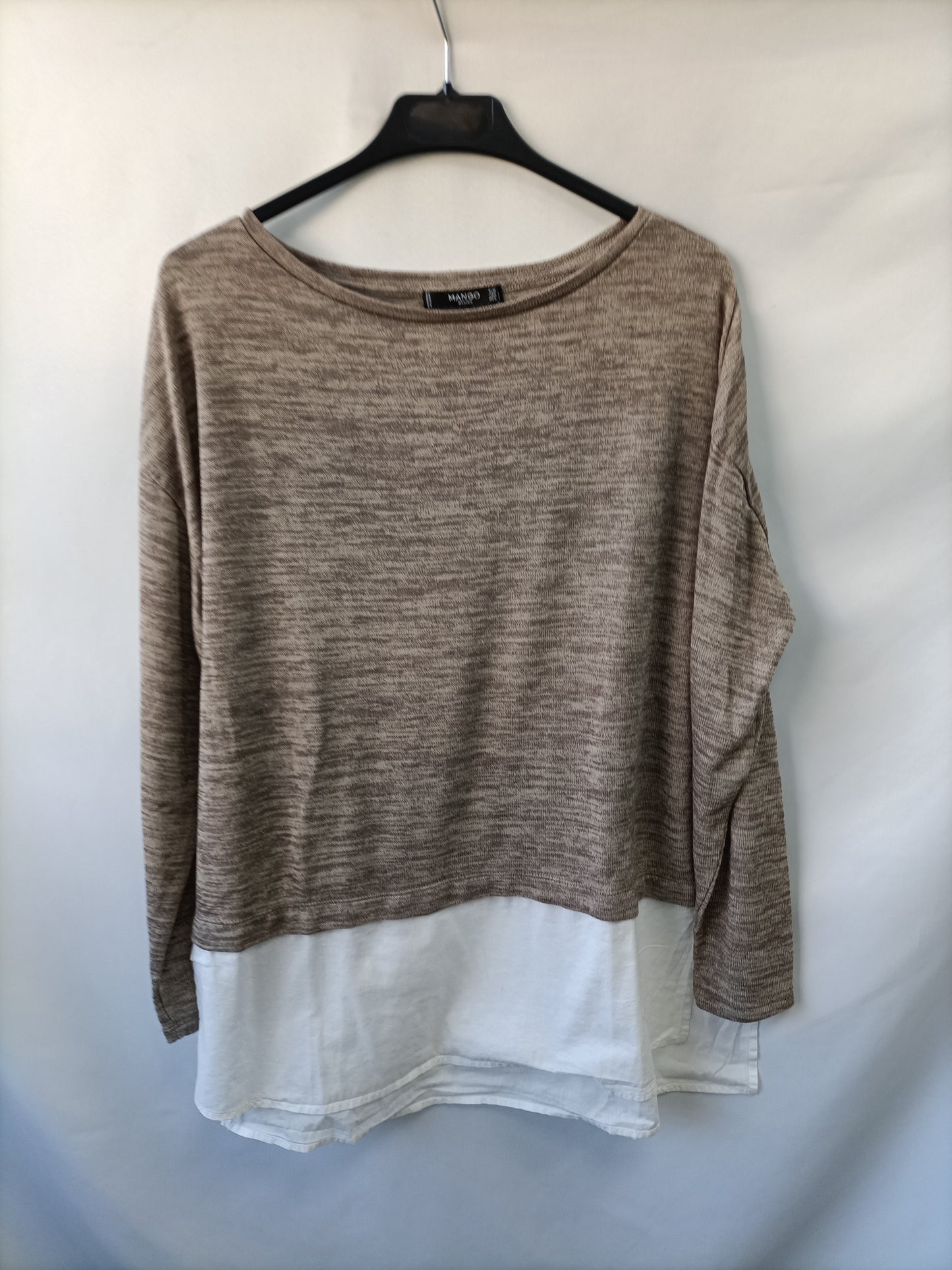 MANGO. Double textured top Tl
