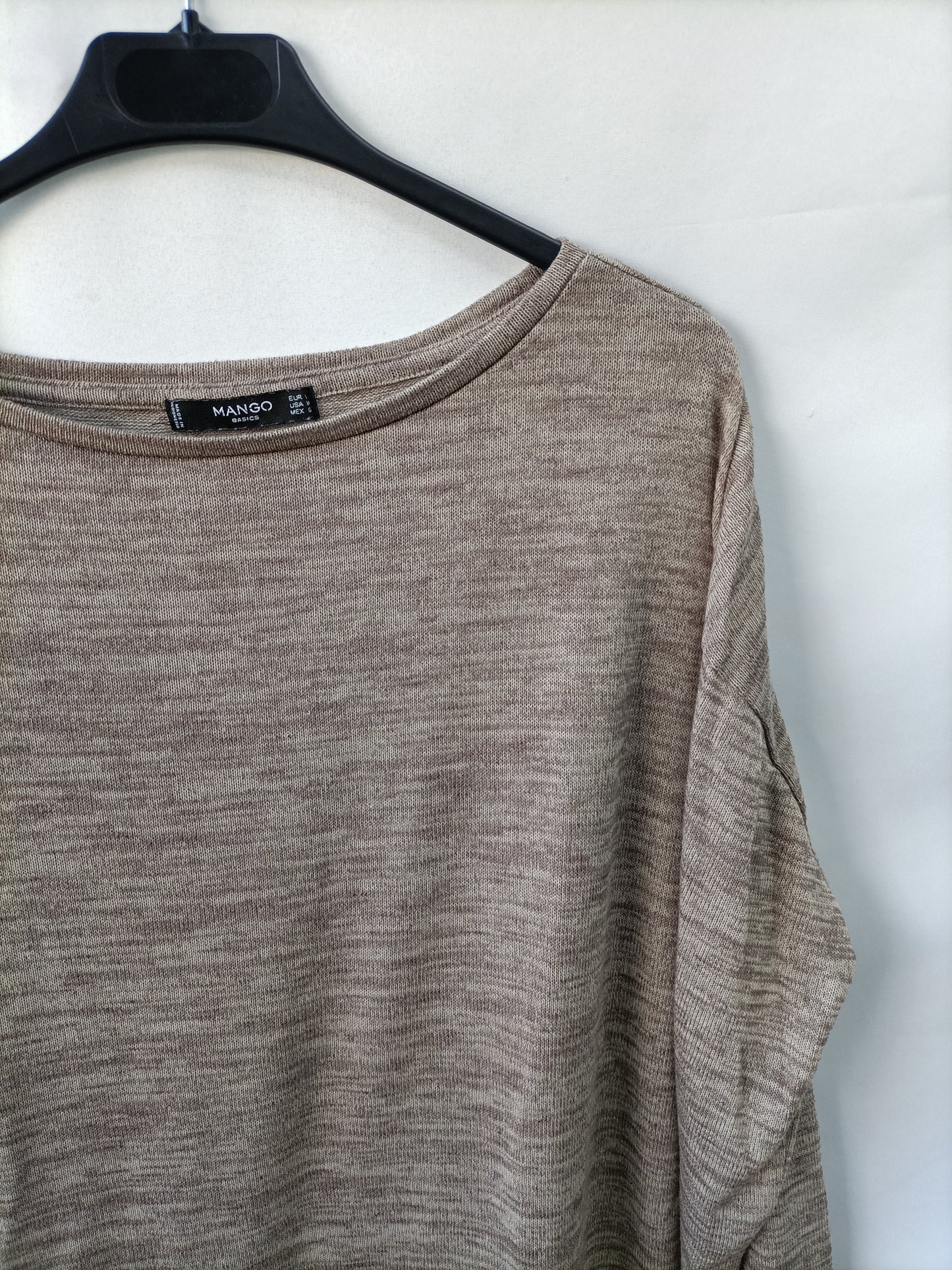 MANGO. Double textured top Tl