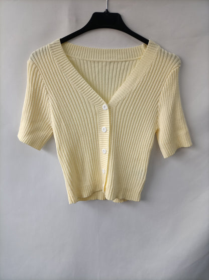 SHEIN.Top punto amarillo pastel T.s