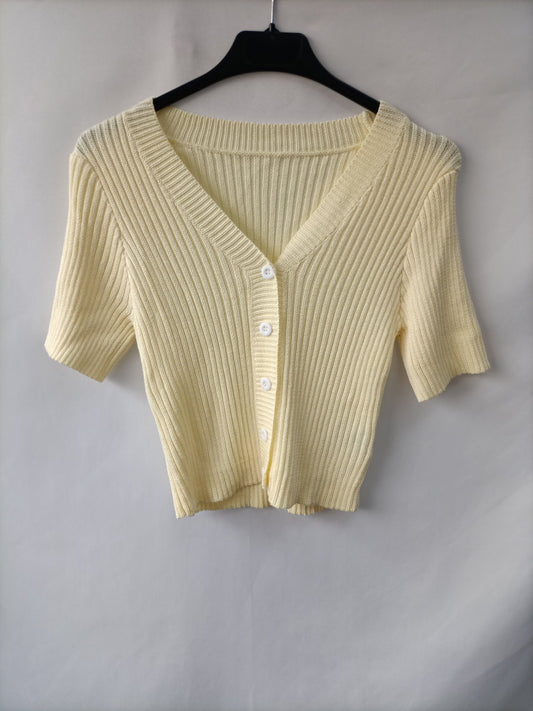 SHEIN.Top punto amarillo pastel T.s