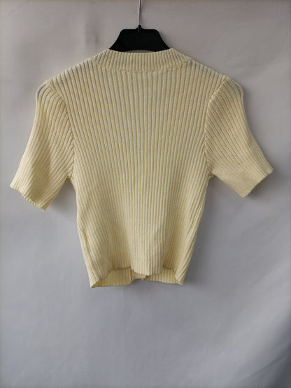 SHEIN.Top punto amarillo pastel T.s