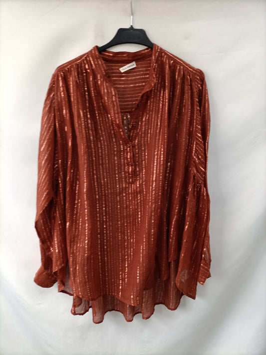 ULLA JOHNSON.Blusa rayas oversized T.2(m)