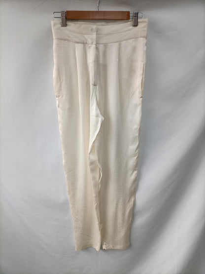 LES PRAIRIES DE PARIS. Pantalón seda cuadros T. 0(36)