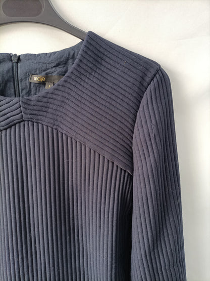 MAJE. Blue ribbed top S.1(s)