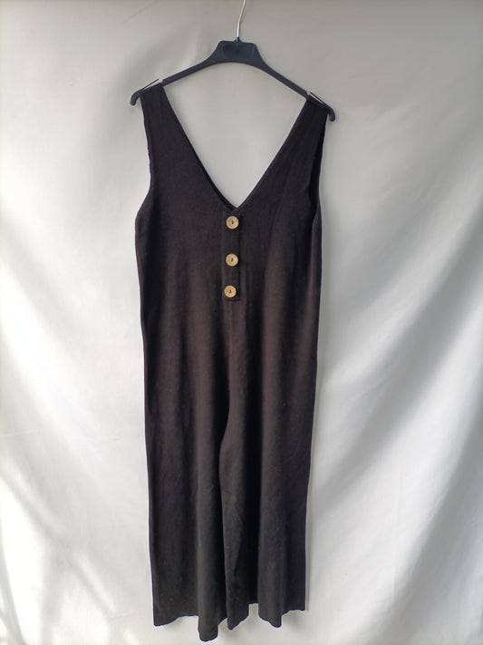 STRADIVARIUS. Tm Black Knitted Jumpsuit