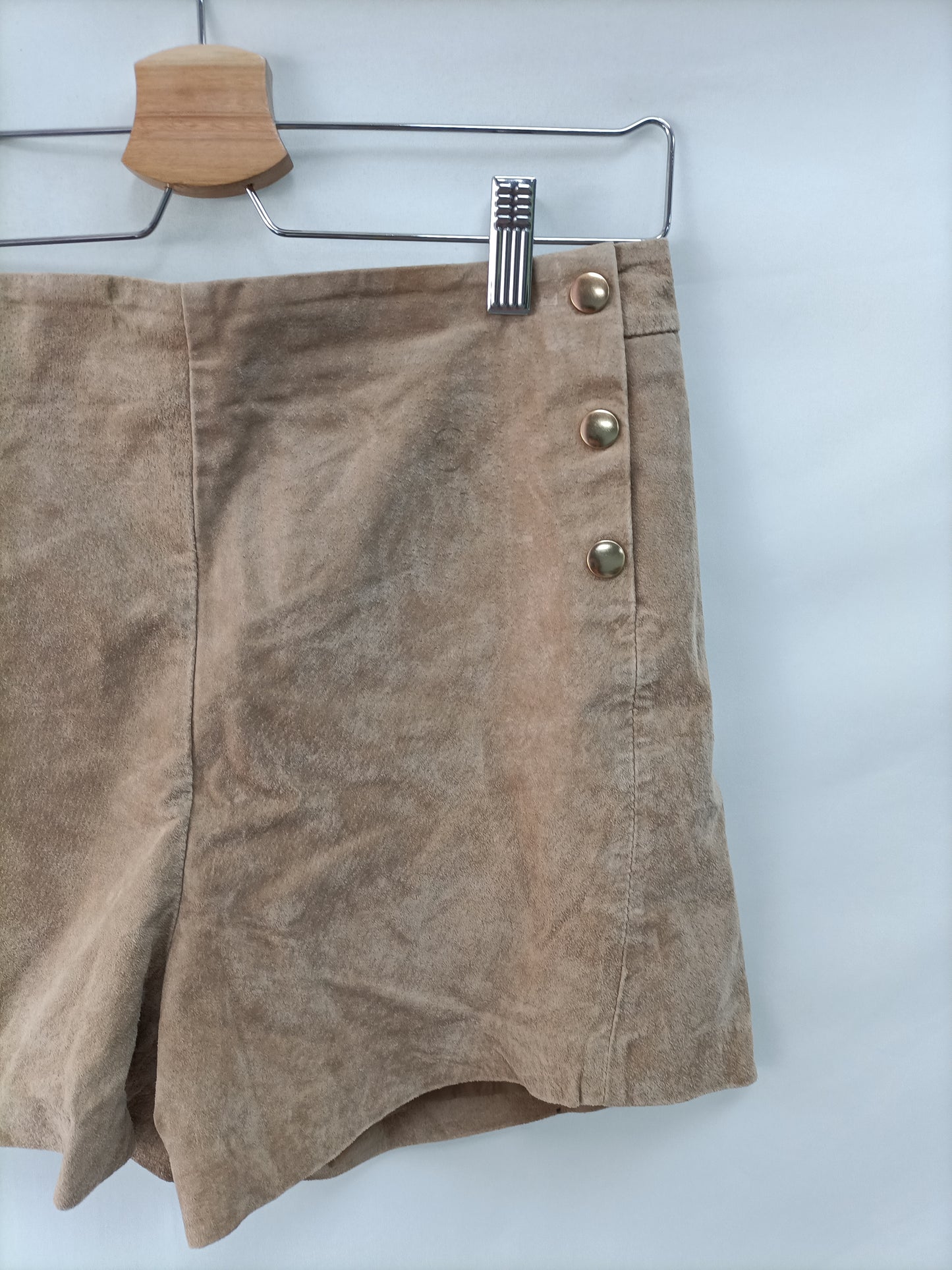 MANGO. Beige leather trousers size 36