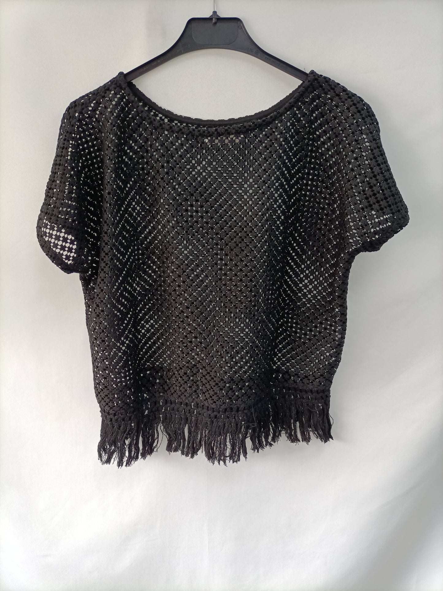 MANGO. Black knit top Ts