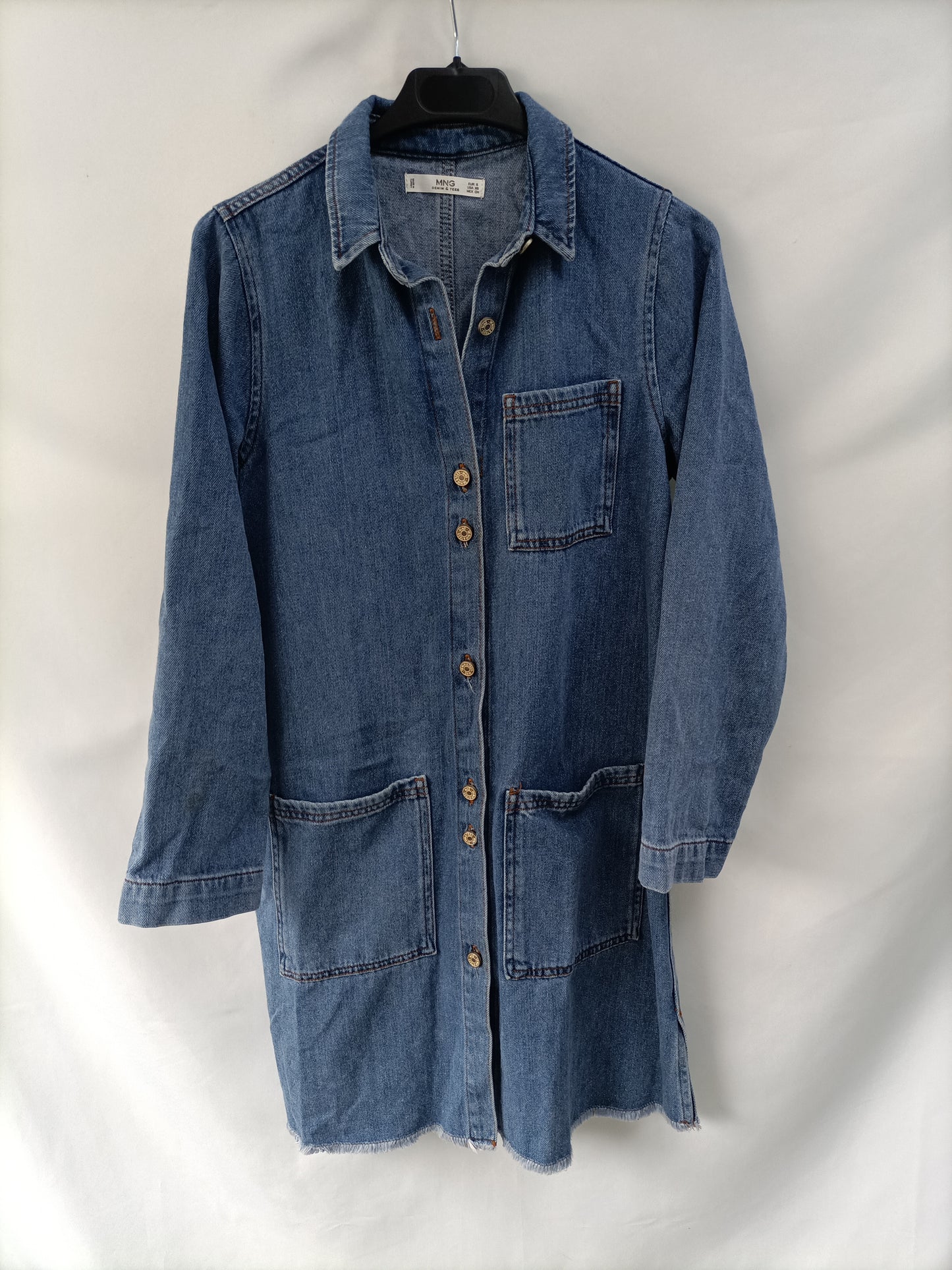 MANGO. Short denim dress Ts