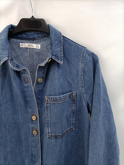 MANGO. Short denim dress Ts