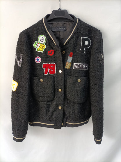 MarketZARA. Tm black tweed bomber