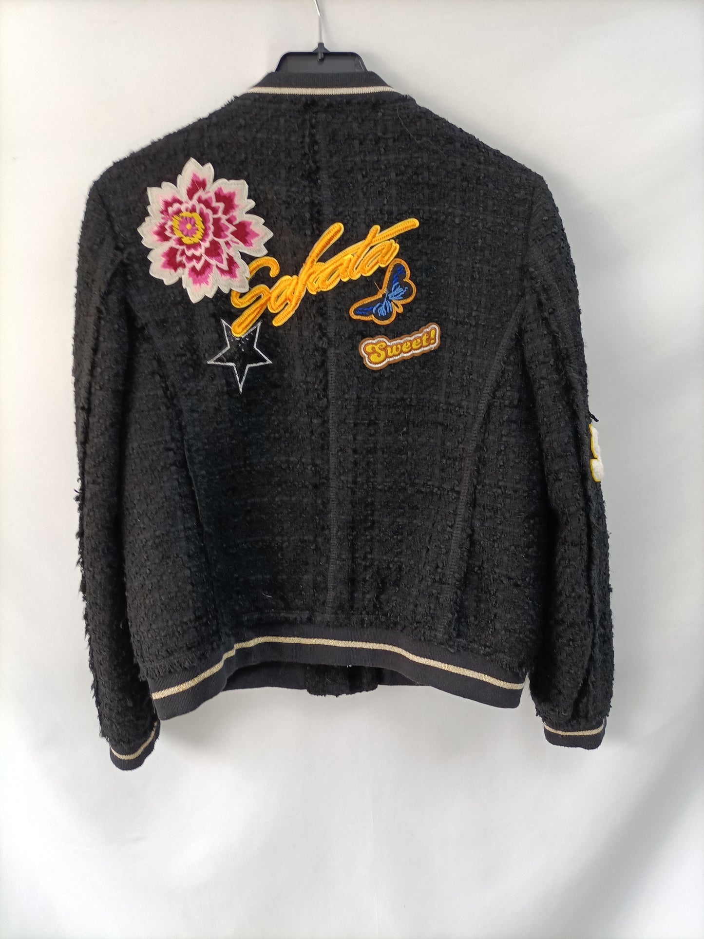 MarketZARA. Tm black tweed bomber